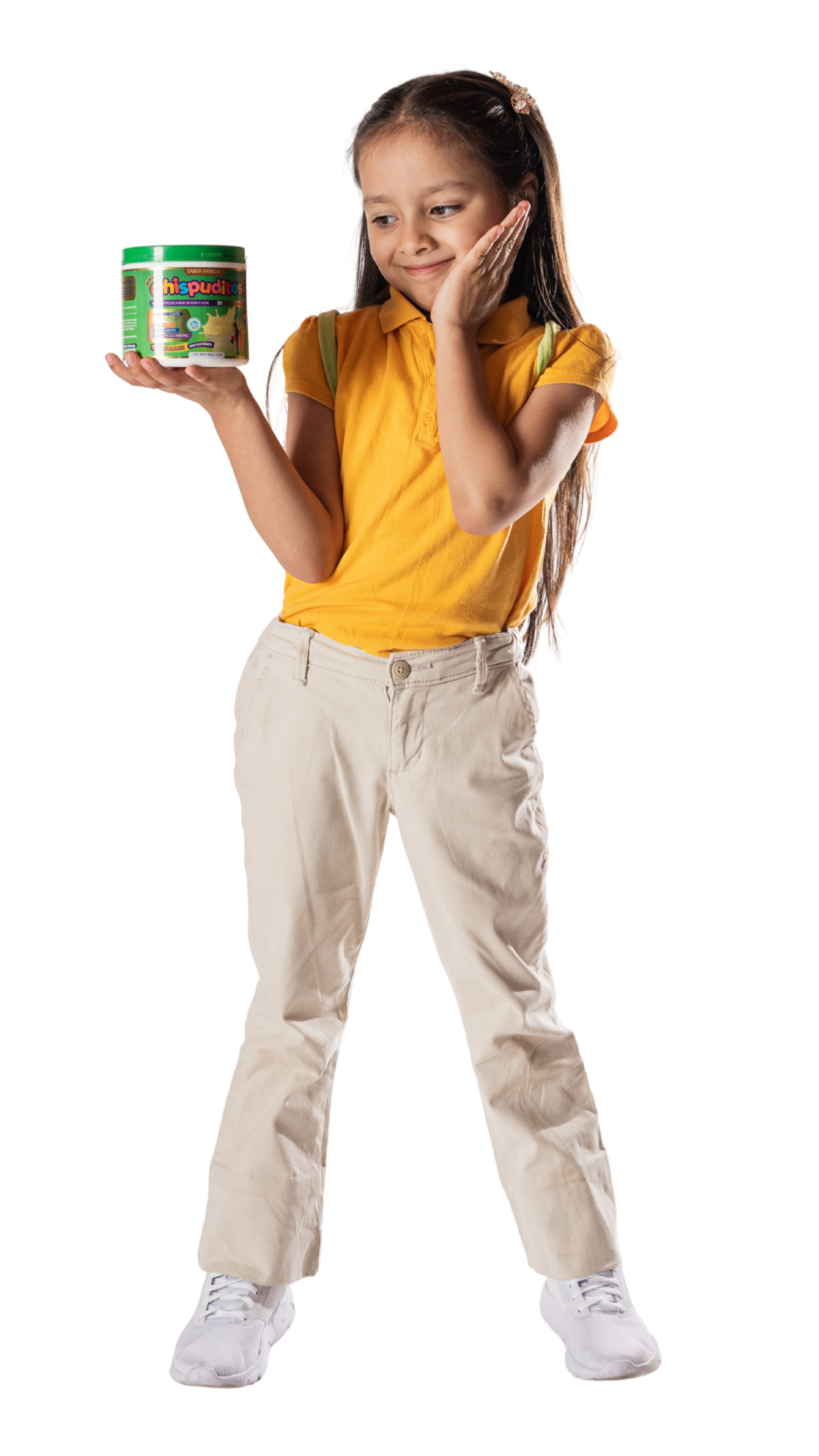 Niña con producto Chispuditos